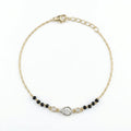 Gold Pear Mangalsutra Bracelet
