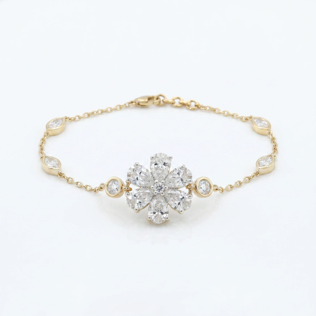 Gold Marquise Bloom Bracelet