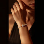 Gold Oval Solitaire Line Bracelet