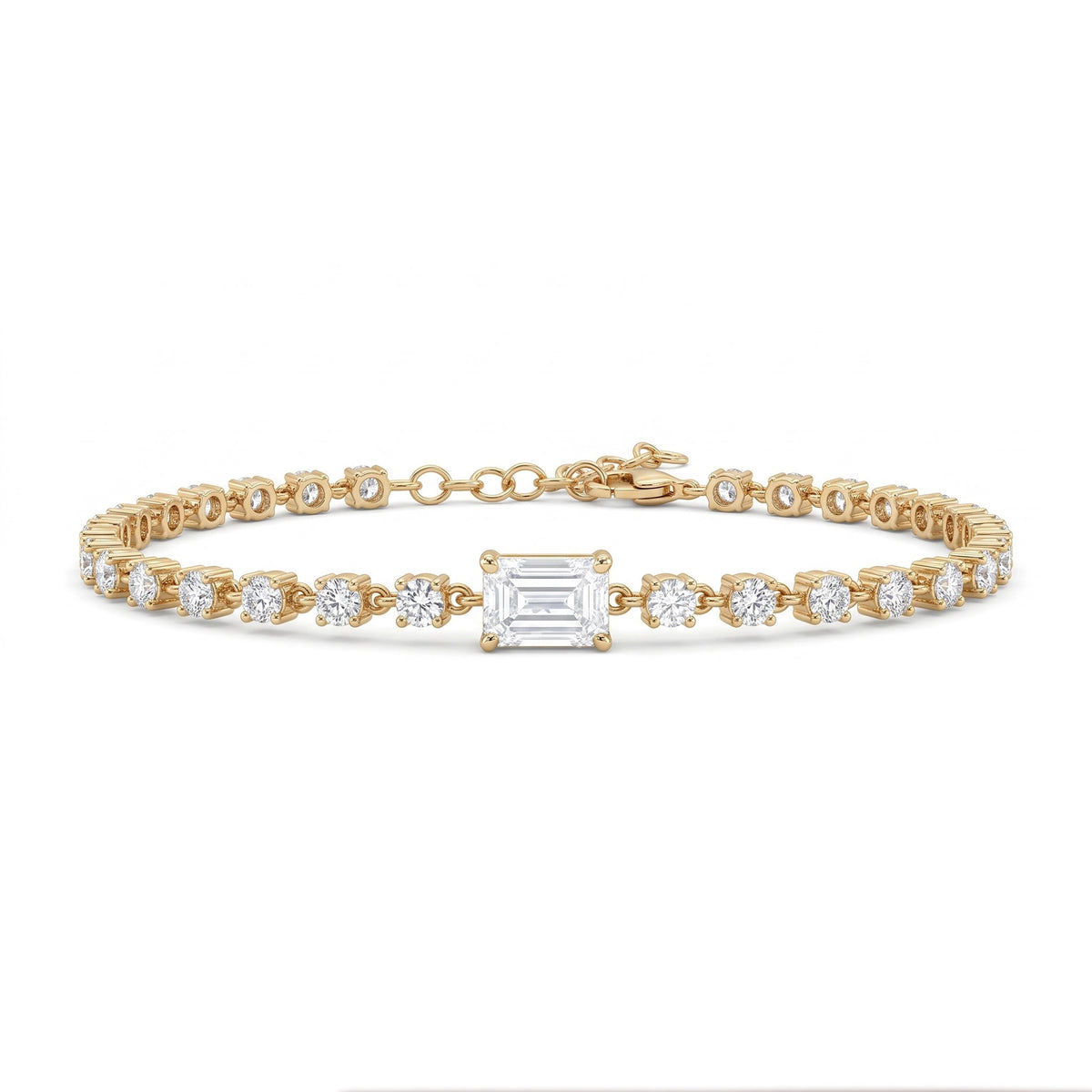 Gold Baguette Tennis Bracelet