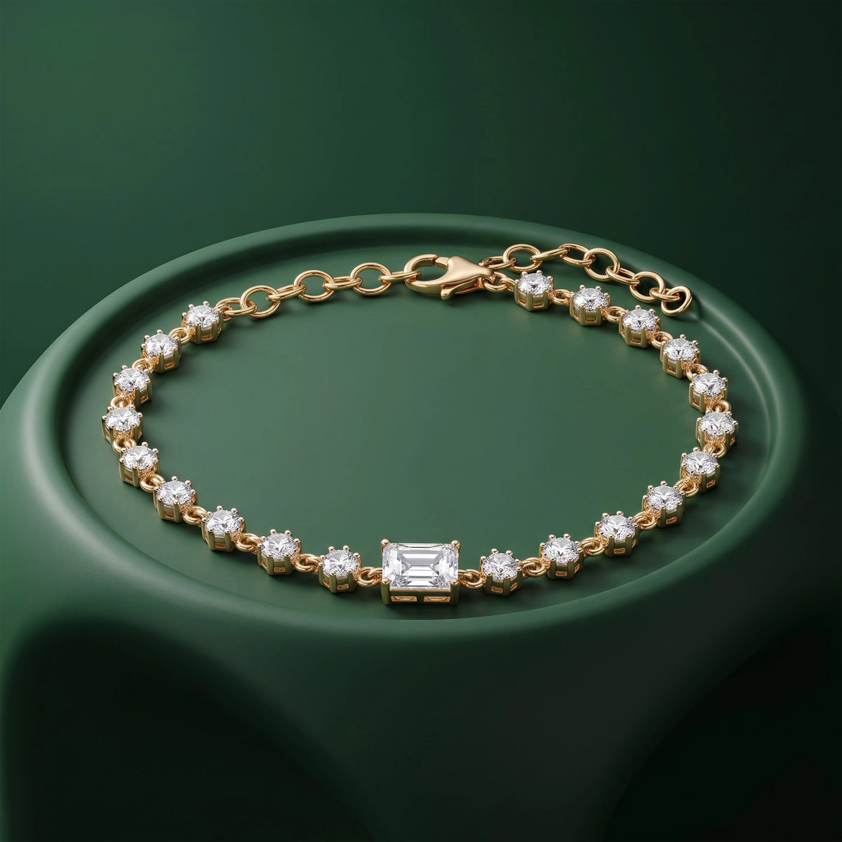 Gold Baguette Tennis Bracelet
