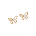 Gold Butterfly Stud Earrings