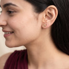 Gold Butterfly Stud Earrings