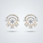 Gold Aurora Fan Stud Earrings