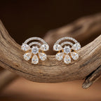 Gold Aurora Fan Stud Earrings