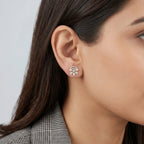 Gold Aurora Fan Stud Earrings
