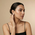 Gold Bloom Leaf Stud Earrings