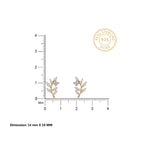 Gold Bloom Leaf Stud Earrings