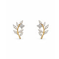 Gold Bloom Leaf Stud Earrings