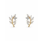 Gold Bloom Leaf Stud Earrings