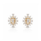 Gold Sunburst Bloom Stud Earrings