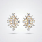 Gold Sunburst Bloom Stud Earrings