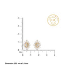 Gold Sunburst Bloom Stud Earrings
