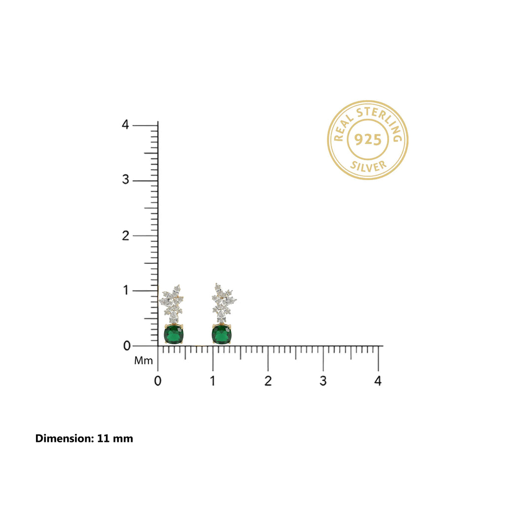Gold Marquise Bloom Drop Earrings