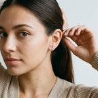 Gold Petal Cascade Stud Earrings