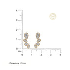 Gold Petal Cascade Stud Earrings