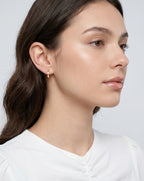 Rose Gold Rivet Hoop Earrings