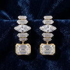 Gold Deco Cascade Earrings