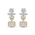 Gold Deco Cascade Earrings