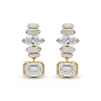 Gold Deco Cascade Earrings