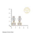 Gold Deco Cascade Earrings