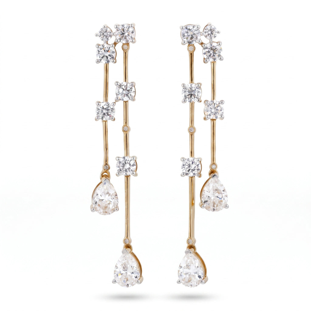 Gold Constellation Drop Earrings