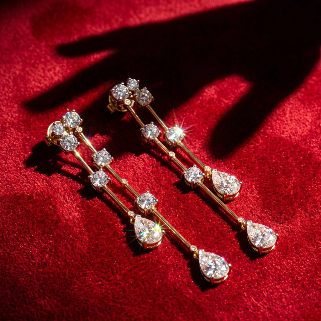Gold Constellation Drop Earrings