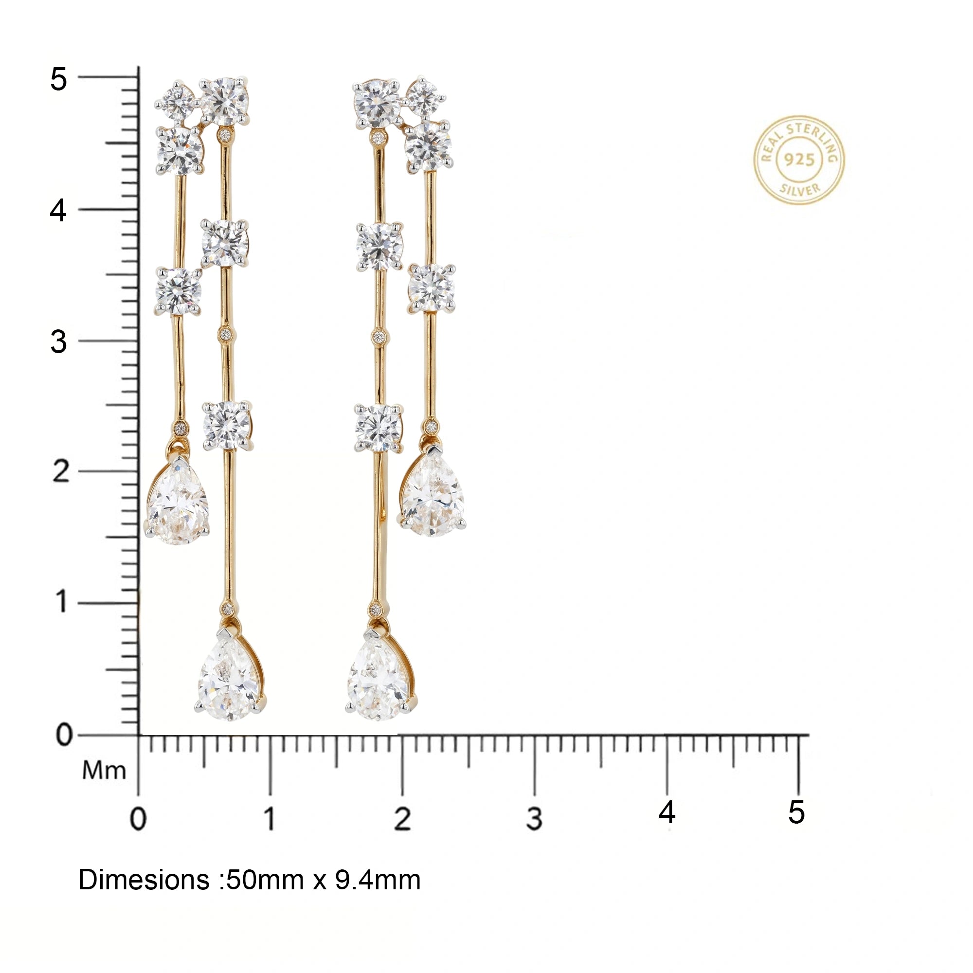 Gold Constellation Drop Earrings