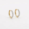 Gold Pavé Huggie Hoop Earrings