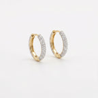 Gold Pavé Huggie Hoop Earrings