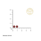 Ruby Bloom Stud Earrings