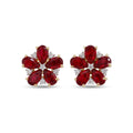Ruby Bloom Stud Earrings