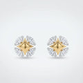 Gold Marquise Star Stud Earrings