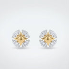 Gold Marquise Star Stud Earrings
