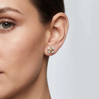 Gold Marquise Star Stud Earrings