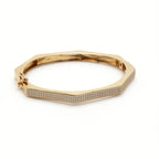 Gold Facet Pavé Bangle