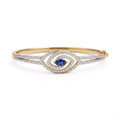 Gold Blue Eye Halo Bracelet