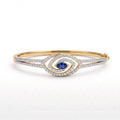 Gold Blue Eye Halo Bracelet