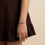 Gold Blue Eye Halo Bracelet
