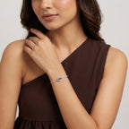 Gold Blue Eye Halo Bracelet