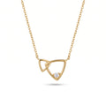 Gold Interlocked Triangle Pendant