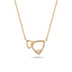 Gold Interlocked Triangle Pendant
