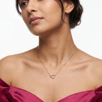 Gold Interlocked Triangle Pendant