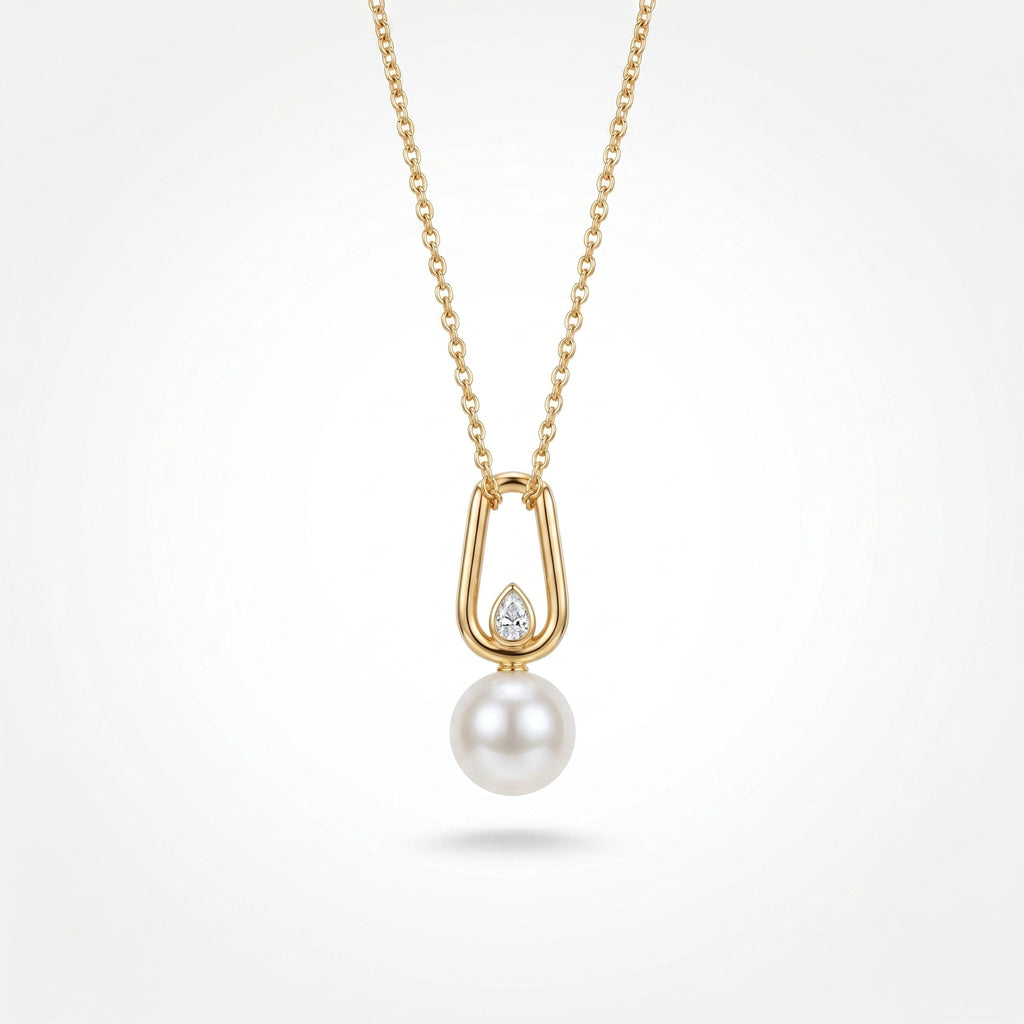 Gold Pearl Locket Pendant