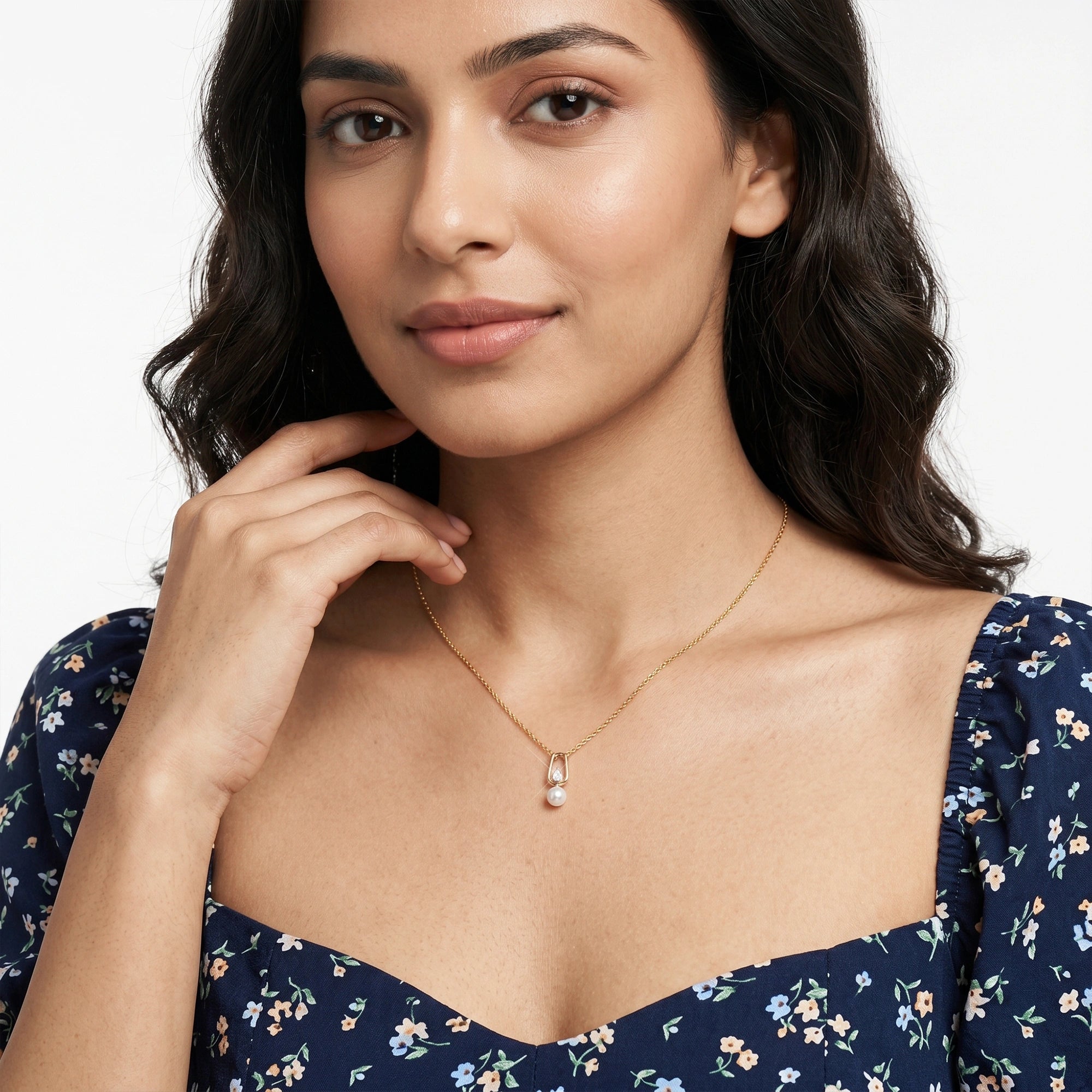 Gold Pearl Locket Pendant