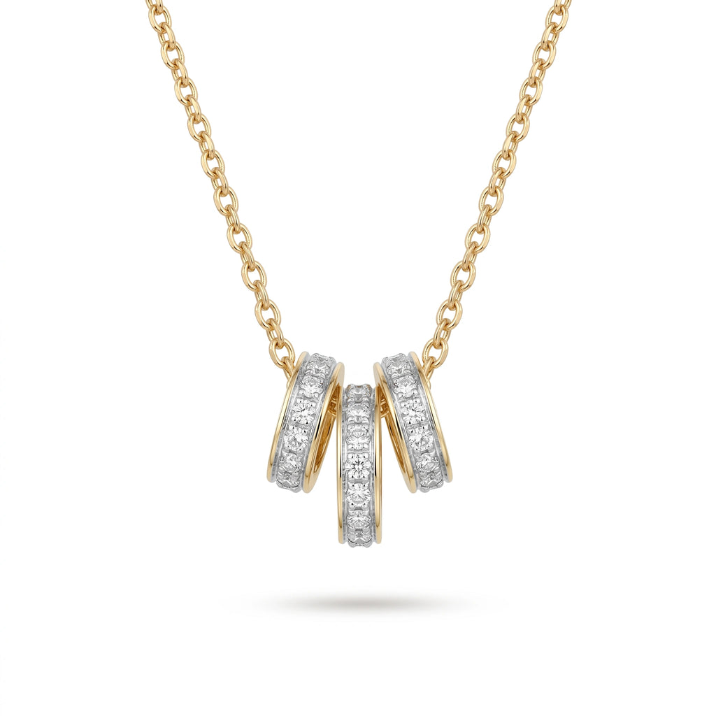 Gold Triple Loop Pendant