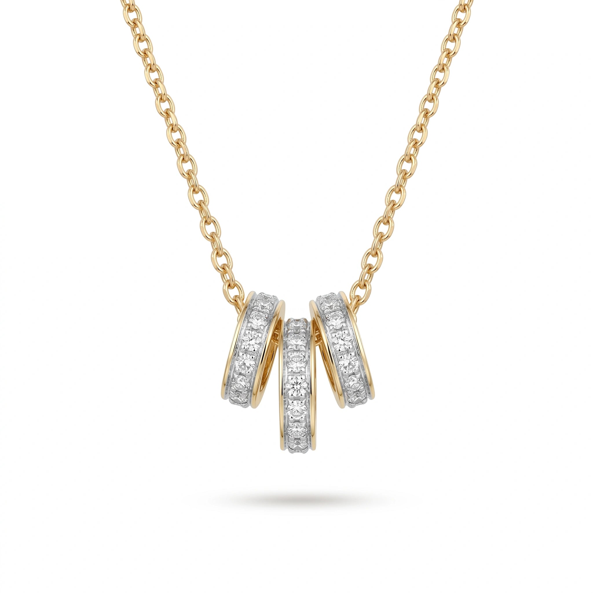 Gold Triple Loop Pendant