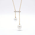 Gold Pearl Bar Drop Pendant