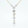 Gold Mixed Cut Drop Necklace