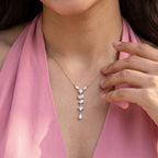 Gold Mixed Cut Drop Necklace